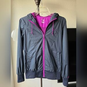 Nike The Athletic Dept. Women's Navy Blue and Purple Utility Jacket